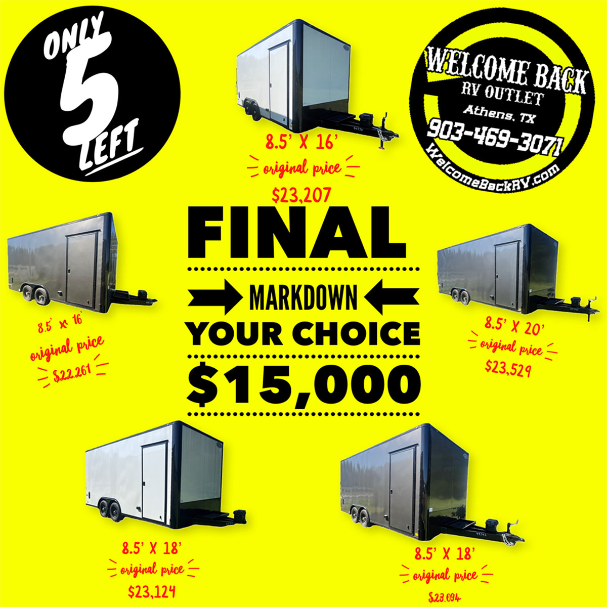 Back RV Outlet Athens, TX Featuring New & Preowned RVs